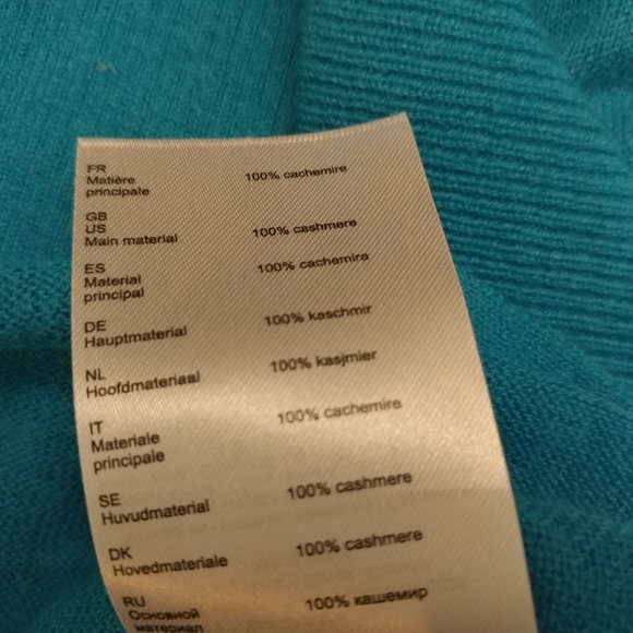 Maje Drop Shoulder Blue Cashmere Sweater - Picture 3 of 10